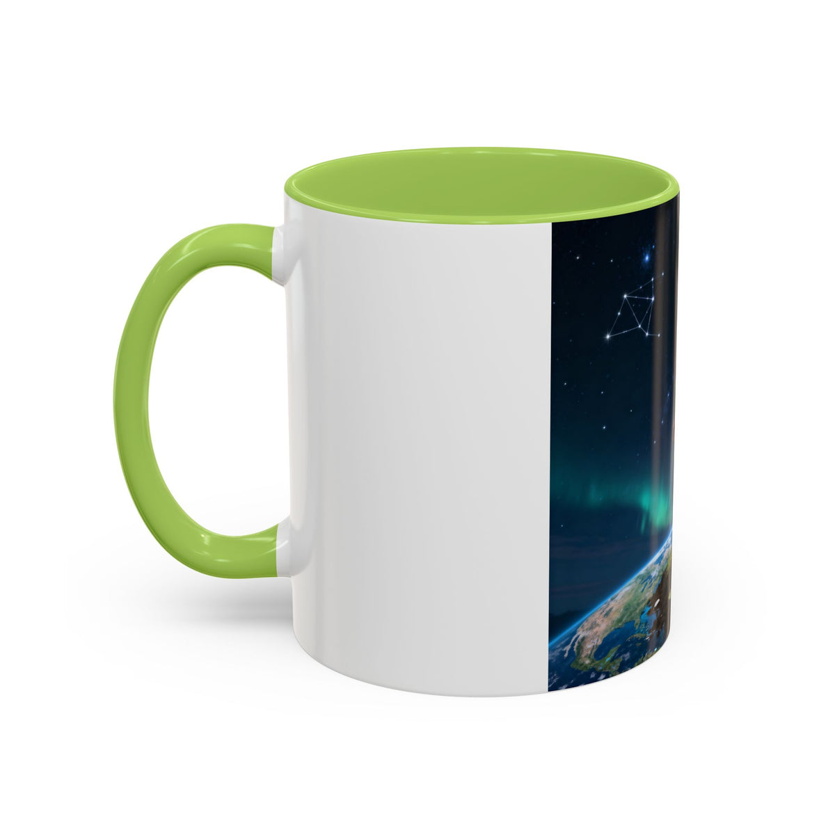 Cosmic Aurora Warrior Accent Coffee Mug