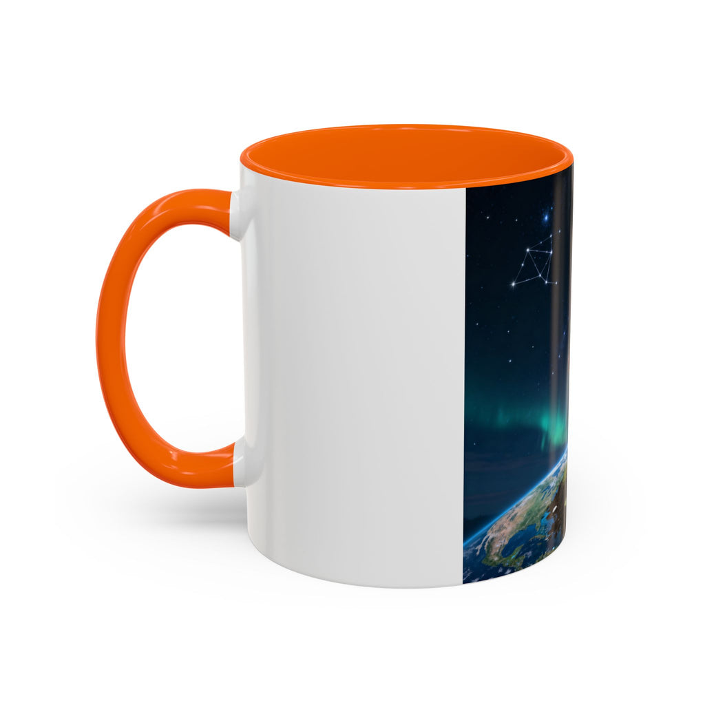 Cosmic Aurora Warrior Accent Coffee Mug