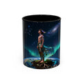 Cosmic Aurora Warrior Accent Coffee Mug