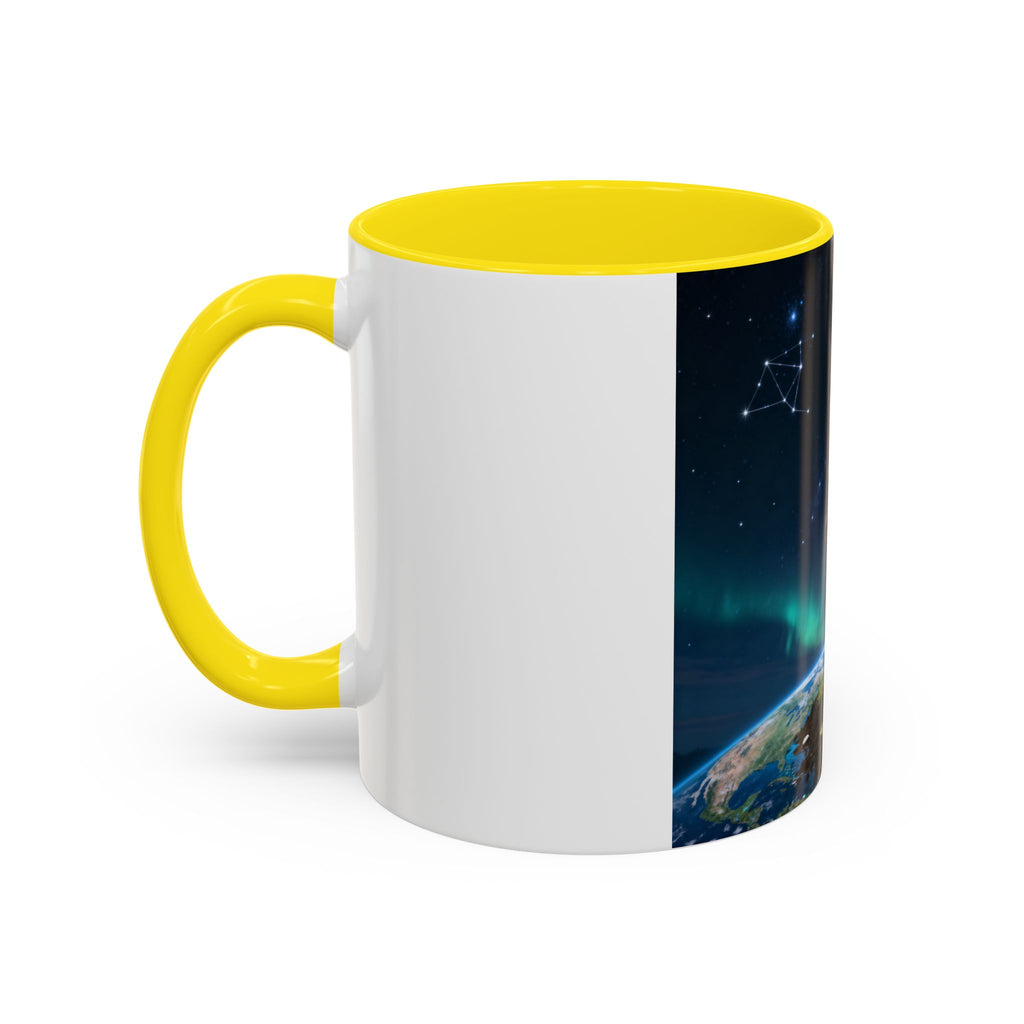 Cosmic Aurora Warrior Accent Coffee Mug