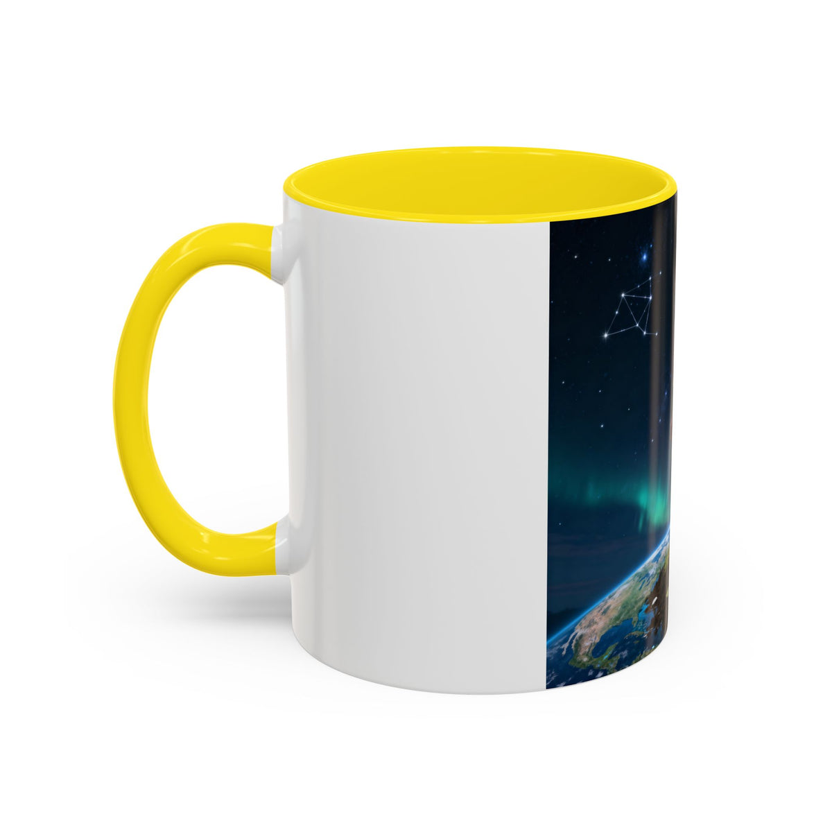 Cosmic Aurora Warrior Accent Coffee Mug