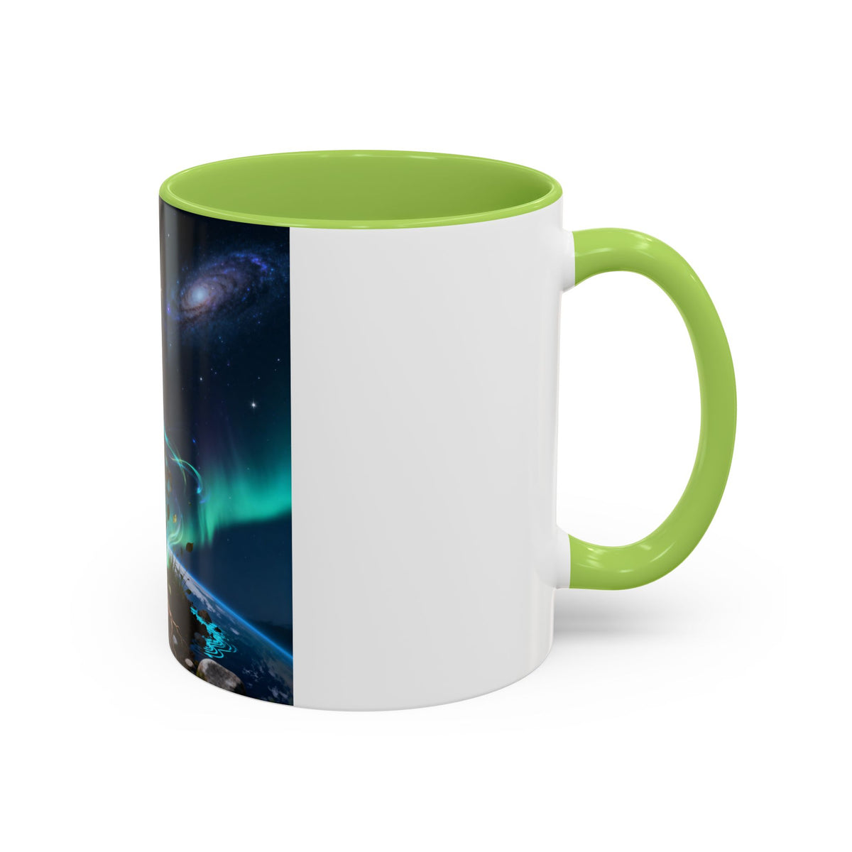 Cosmic Aurora Warrior Accent Coffee Mug