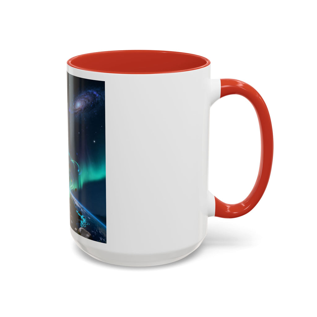 Cosmic Aurora Warrior Accent Coffee Mug