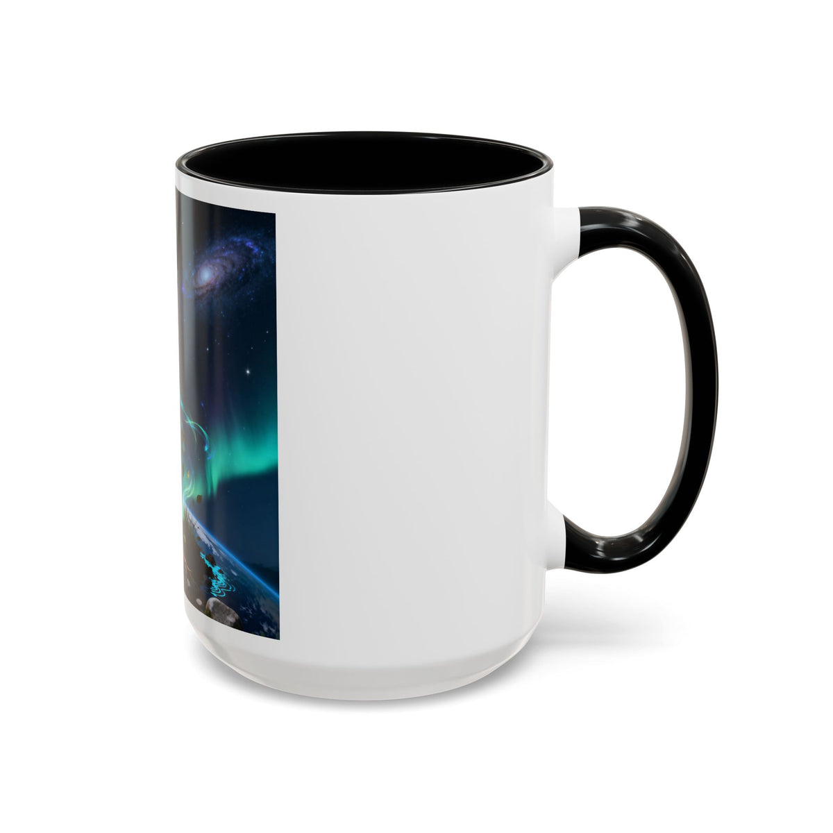 Cosmic Aurora Warrior Accent Coffee Mug