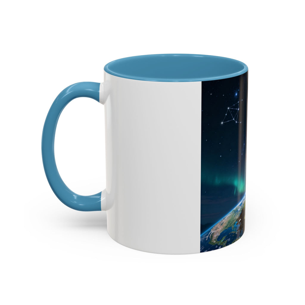 Cosmic Aurora Warrior Accent Coffee Mug