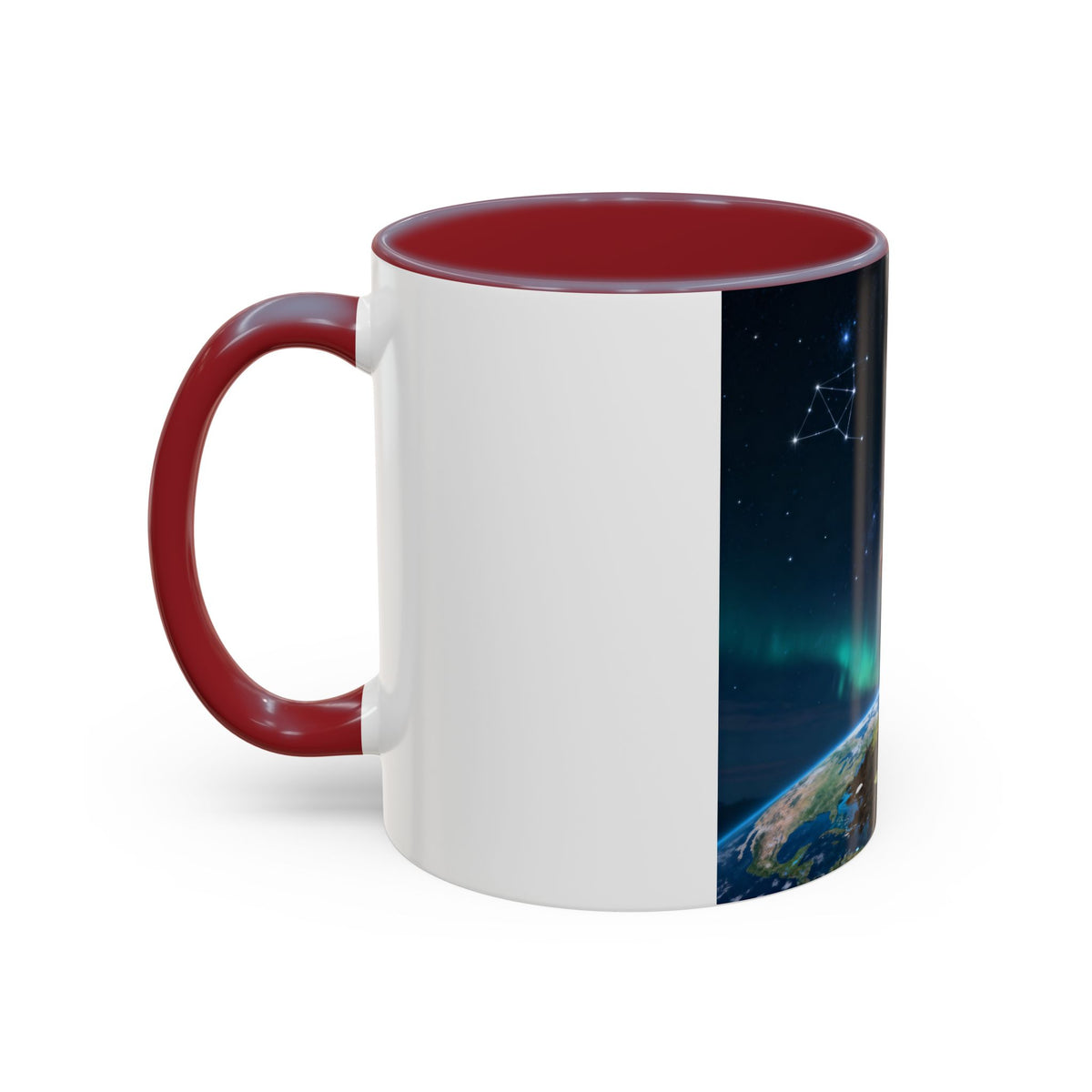 Cosmic Aurora Warrior Accent Coffee Mug