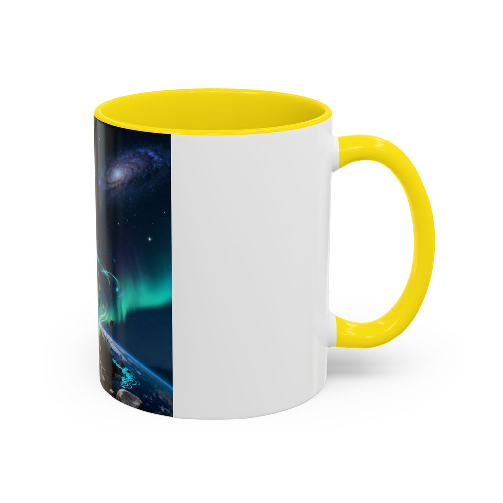 Cosmic Aurora Warrior Accent Coffee Mug