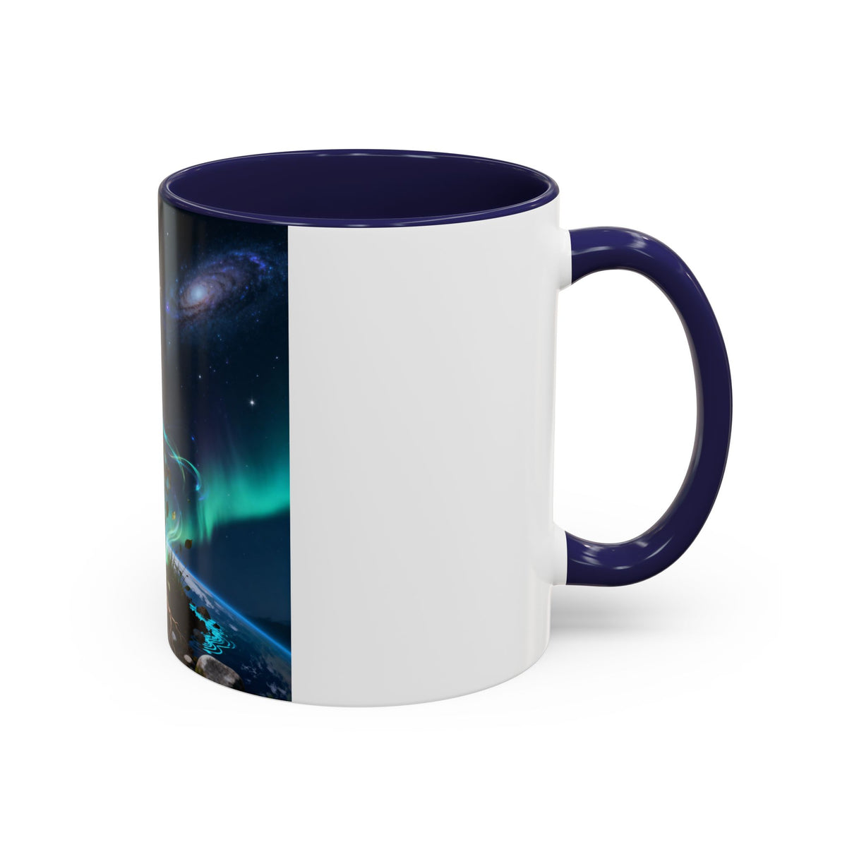 Cosmic Aurora Warrior Accent Coffee Mug