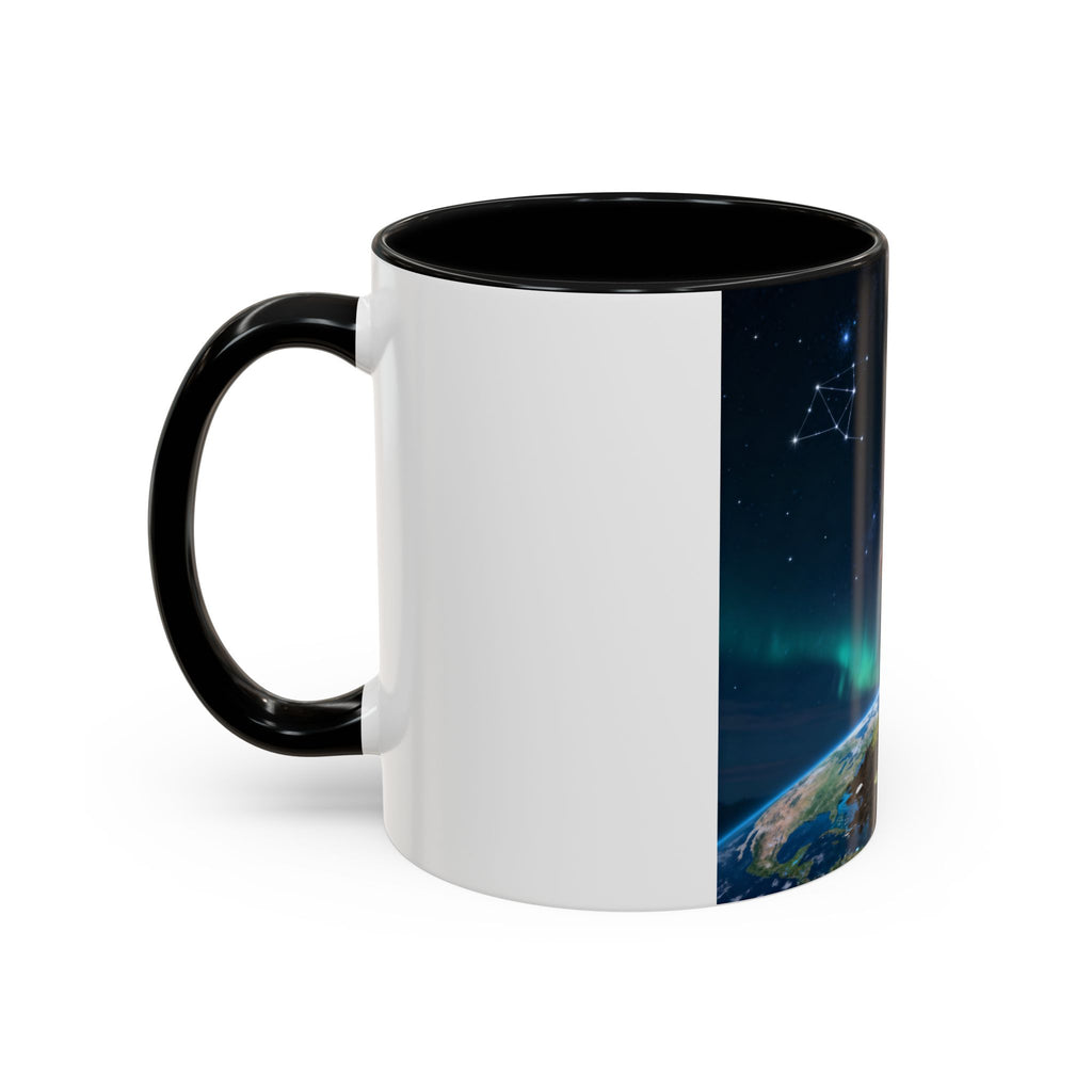 Cosmic Aurora Warrior Accent Coffee Mug