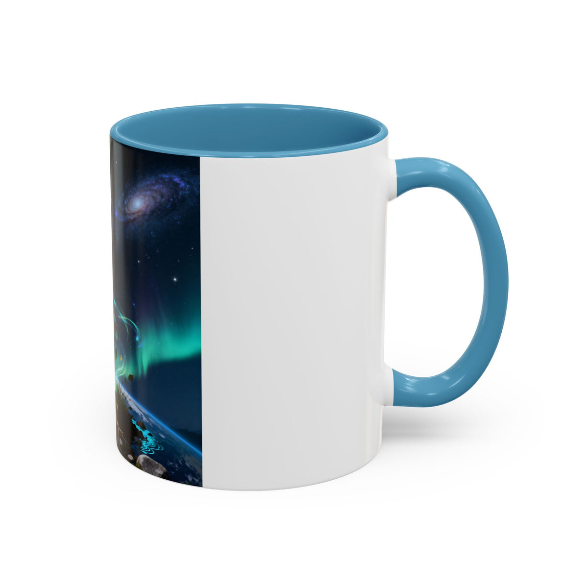 Cosmic Aurora Warrior Accent Coffee Mug
