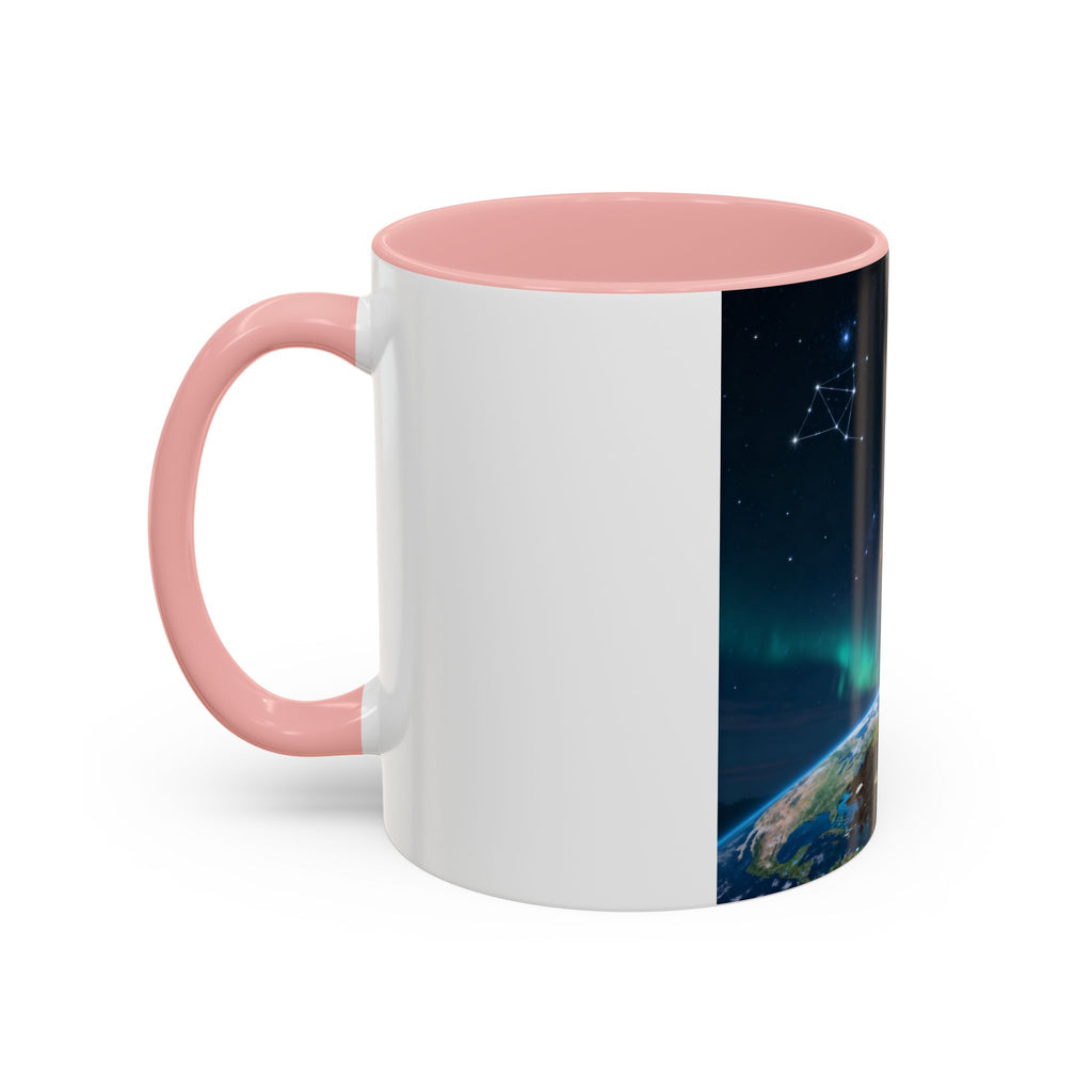 Cosmic Aurora Warrior Accent Coffee Mug