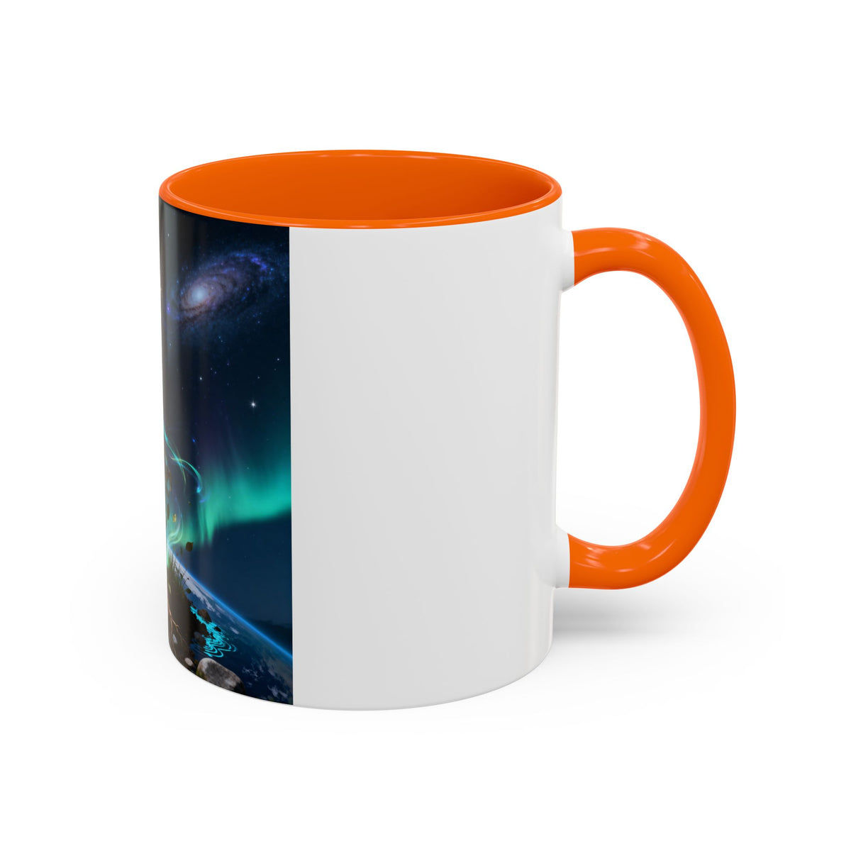 Cosmic Aurora Warrior Accent Coffee Mug