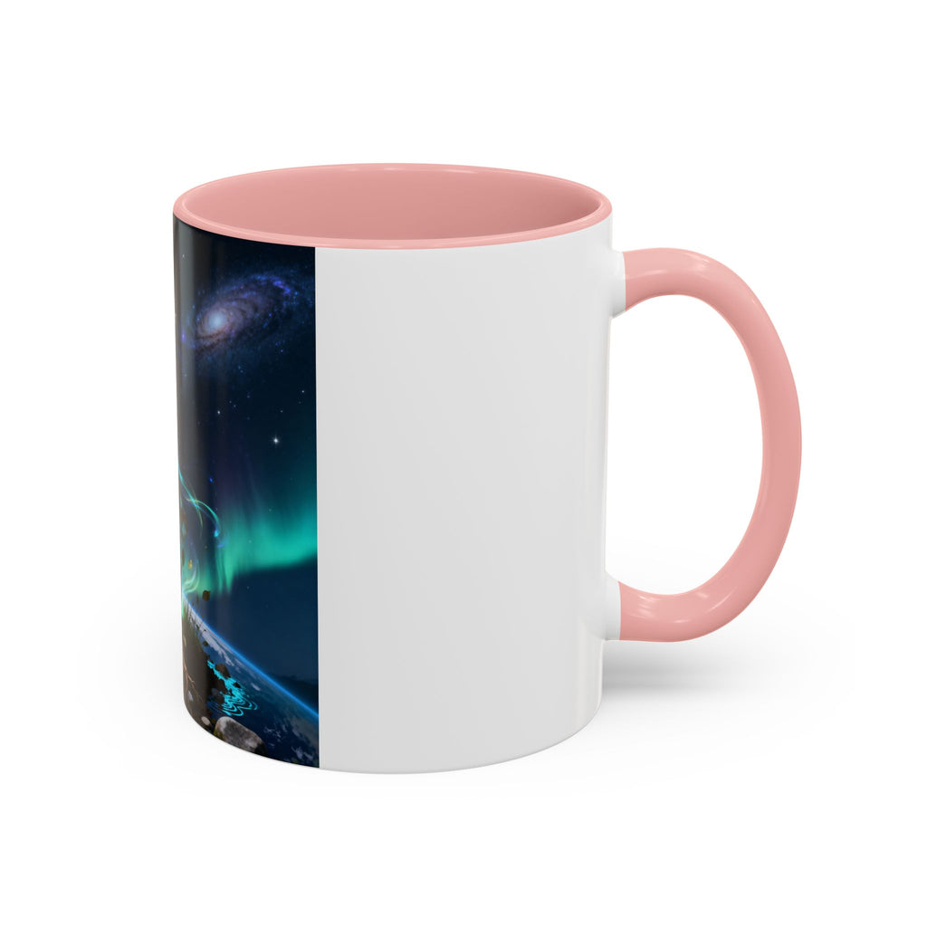 Cosmic Aurora Warrior Accent Coffee Mug