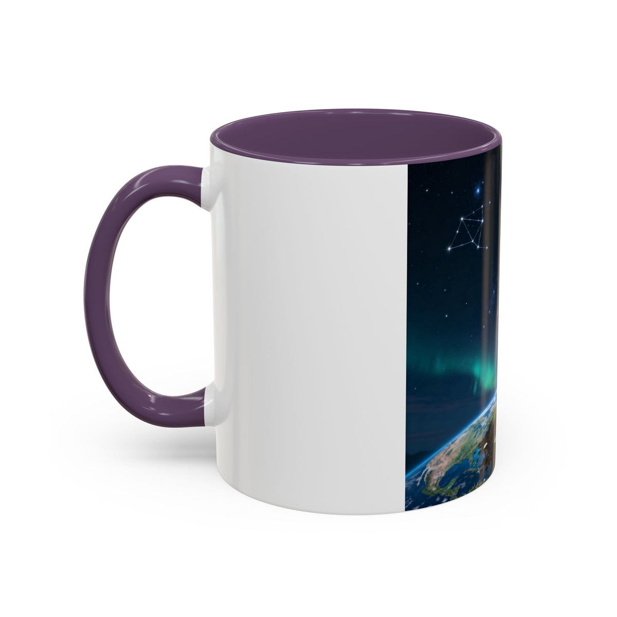 Cosmic Aurora Warrior Accent Coffee Mug