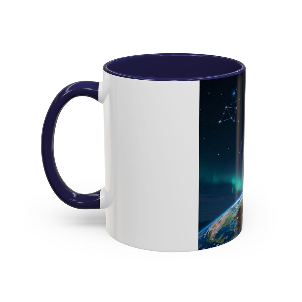 Cosmic Aurora Warrior Accent Coffee Mug