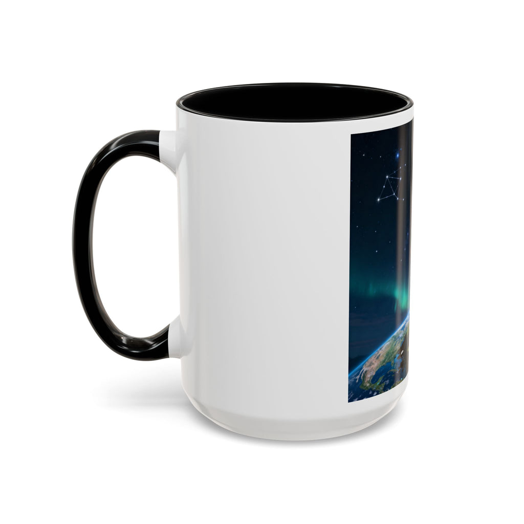 Cosmic Aurora Warrior Accent Coffee Mug