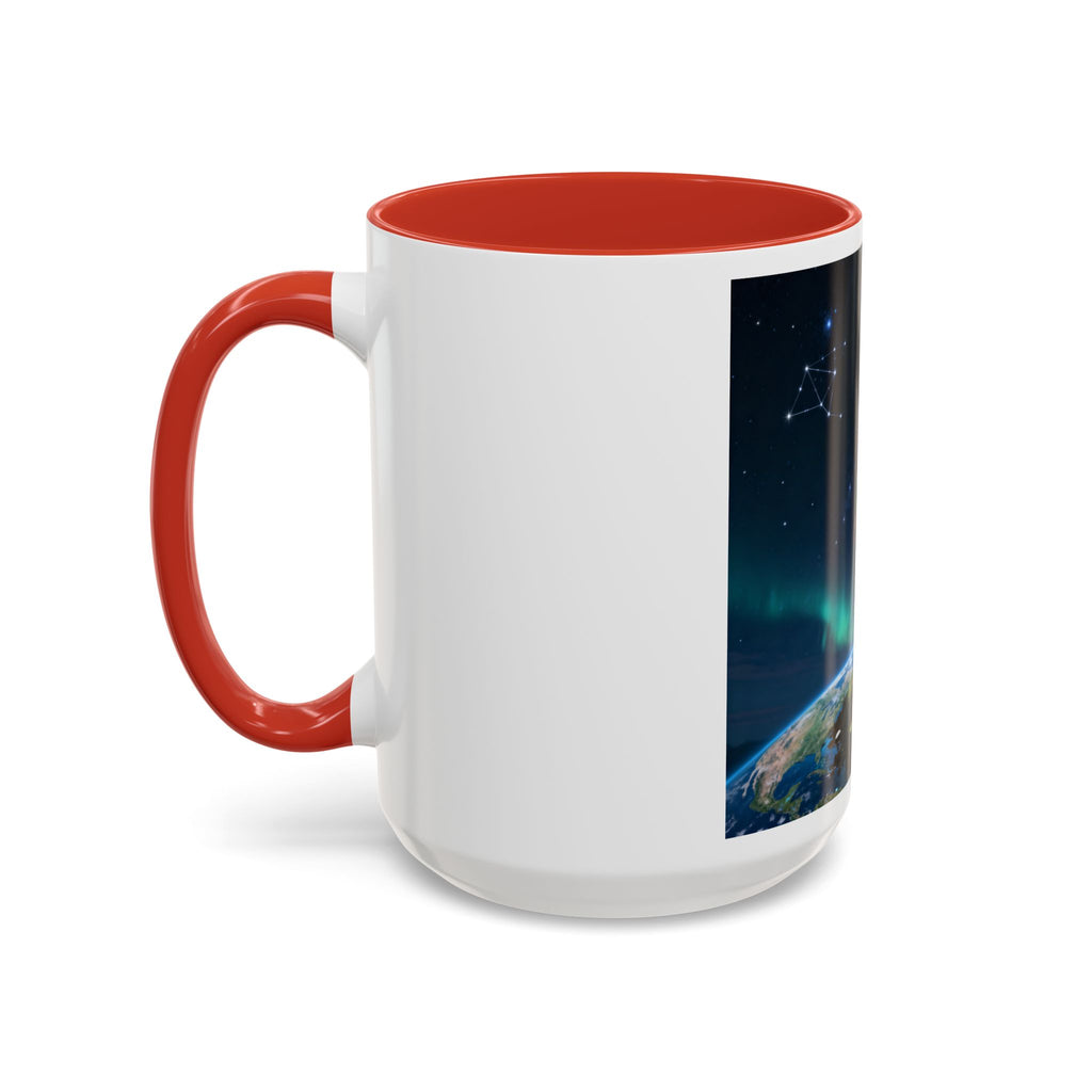 Cosmic Aurora Warrior Accent Coffee Mug