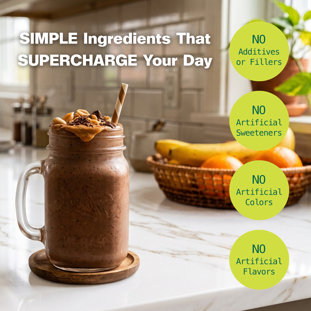 Energy Shake with Plant Protein (Chocolate Peanut Butter)