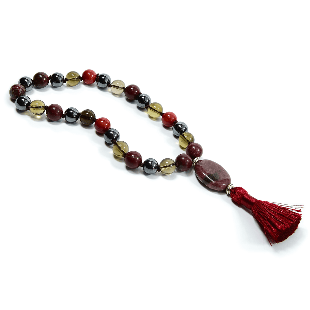 Root Chakra Meditation Mala | Red Jasper & Hematite