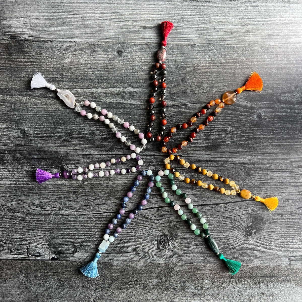 Root Chakra Meditation Mala | Red Jasper & Hematite