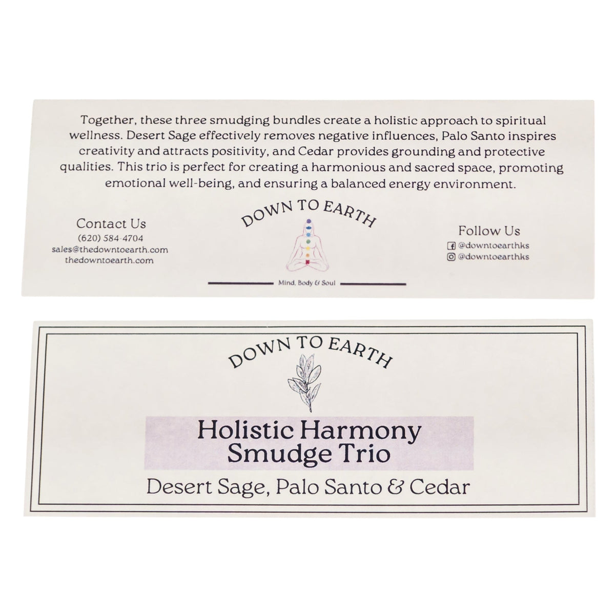 Holistic Harmony Smudging Trio: Desert Sage, Palo Santo & Cedar