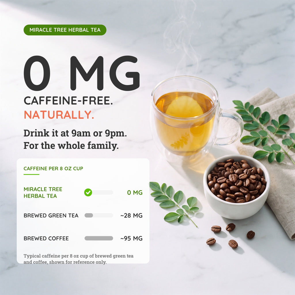 Organic Moringa Tea - Lemon & Ginger - Caffeine-Free Herbal Tea